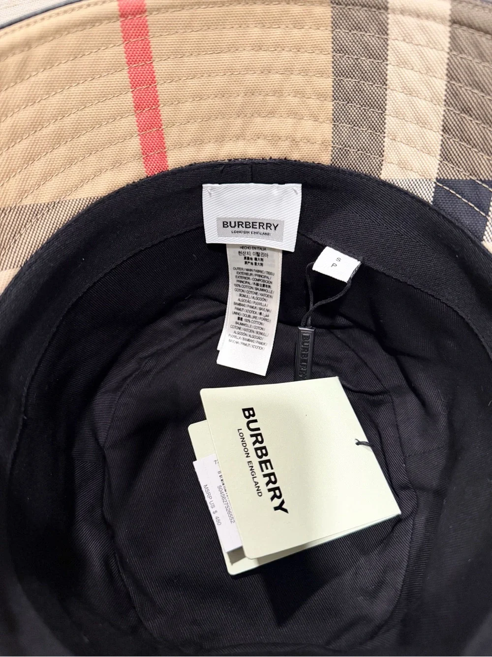 Burberry Vintage Check Bucket Hat NWT SP